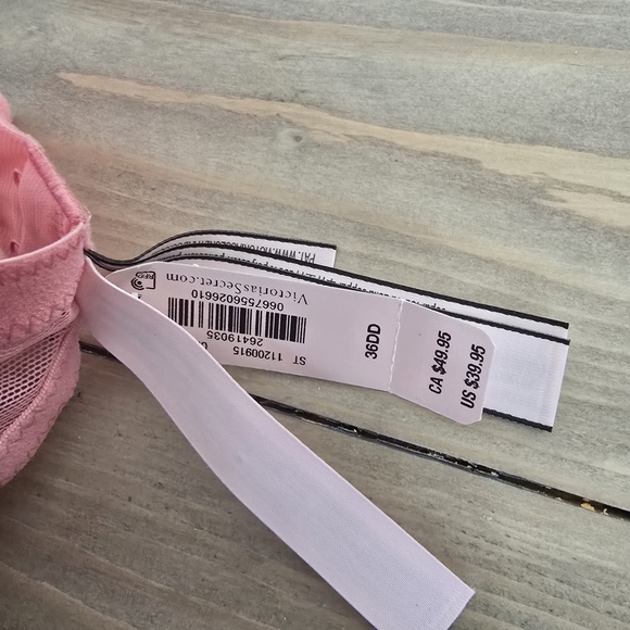 NWT Victoria's Secret PINK Body Lined Demi Bra coral pink size 36DD or 36E - Picture 7 of 11